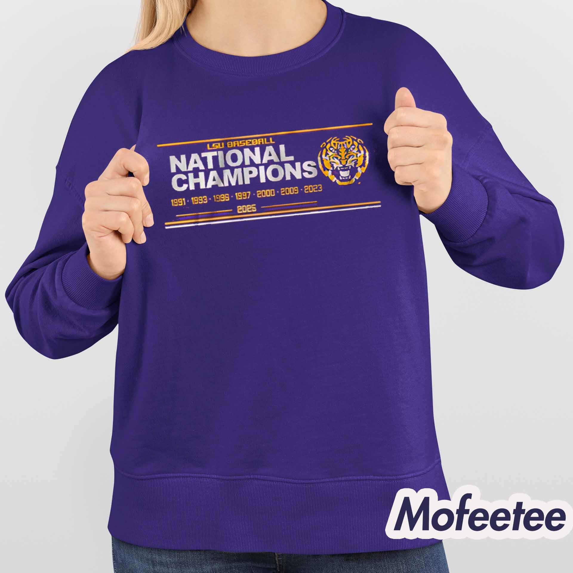 LSU Baseball 8x National Champions Sign Shirt LSU Baseball 8x National Champions Sign Shirt