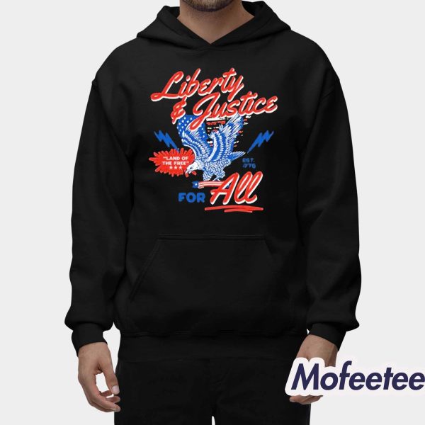 Liberty And Justice For All Land Of Free Eagle Shirt
