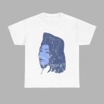 Portrait Burning Blue Shirt