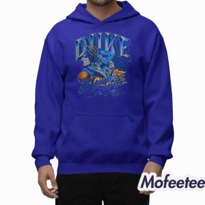 Duke Blue Devils Retro Basketball Flame Mascot Shirt 2