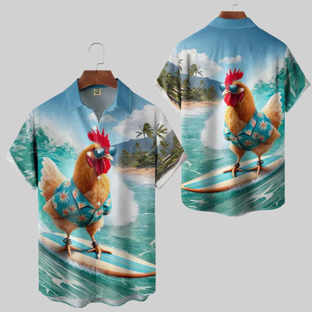 Summer Chicken Surf Beach Hawaiian Shirt 1 Summer Chicken Surf Beach Hawaiian Shirt 1