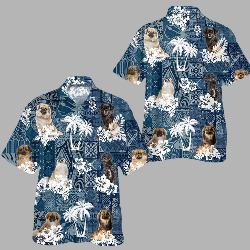 Tibetan Spaniel Hawaiian Shirt 1 Tibetan Spaniel Hawaiian Shirt 1