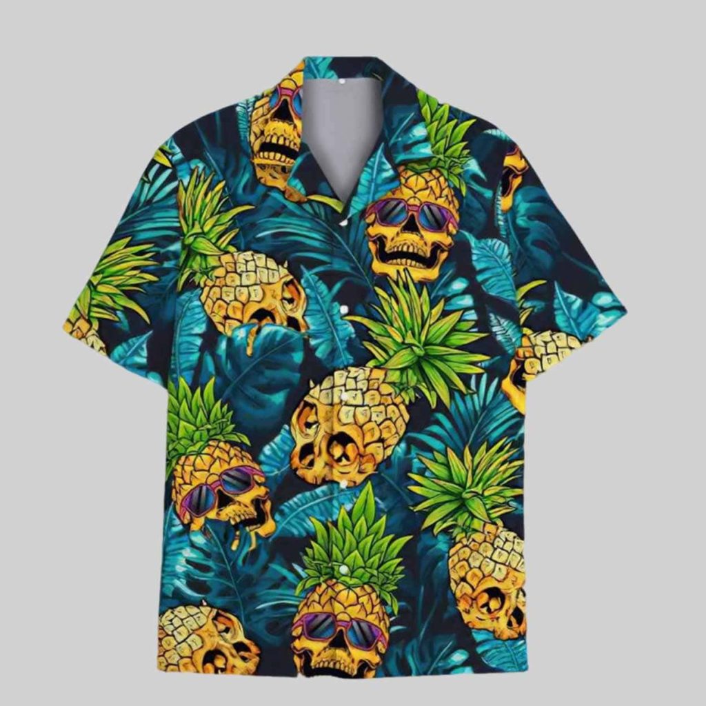 Tropical Skull Pineapple Hawaiian Shirt 1 Tropical Skull Pineapple Hawaiian Shirt 1