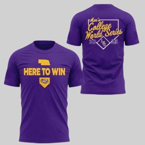 Tigers Baseball Here To Win 2025 Men's College World Series Final Bound Shirt 1