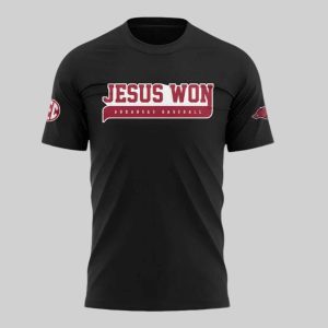 FCA Jesus Won Arkansas Baseball Shirt 2