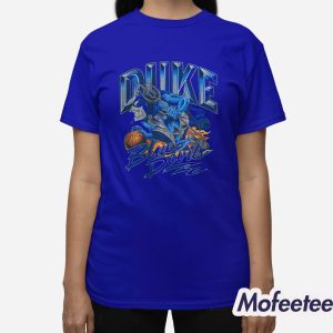 Duke Blue Devils Retro Basketball Flame Mascot Shirt 3