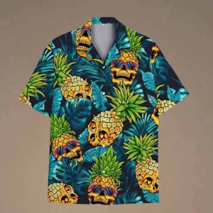 Tropical Skull Pineapple Hawaiian Shirt 2