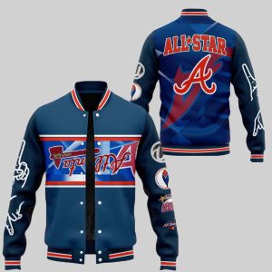 Braves Peace Up A Town Down Baseball Jacket 1