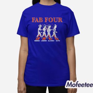 Francisco Lindor Juan Soto Pete Alonso And Brandon Nimmo Fab Four Album Shirt 3