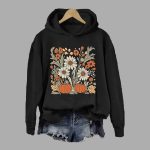 Boho Fall Floral Pumpkin Hoodie