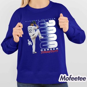 Clayton Kershaw 3000 Career Strikeouts Shirt 4
