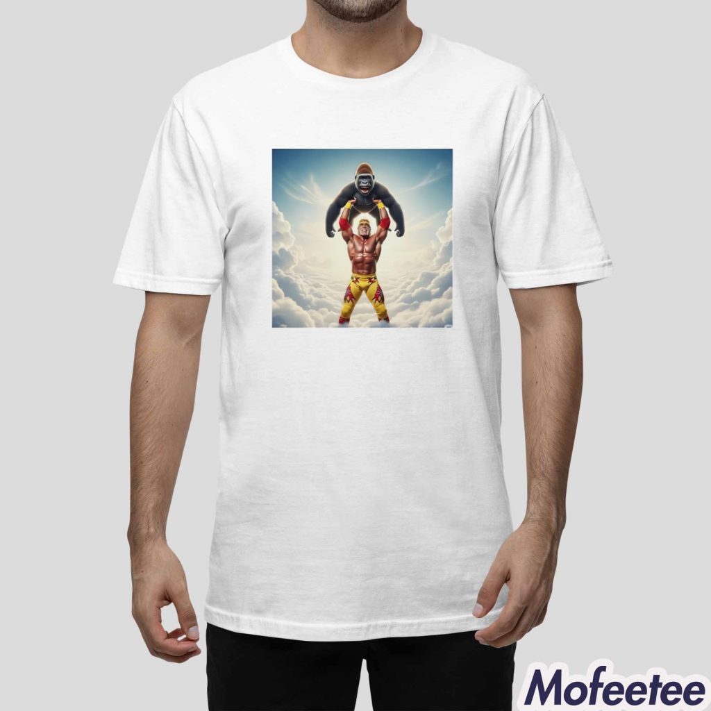 Rip Hulk Hogan And Harambe Legend In Heaven Shirt 1