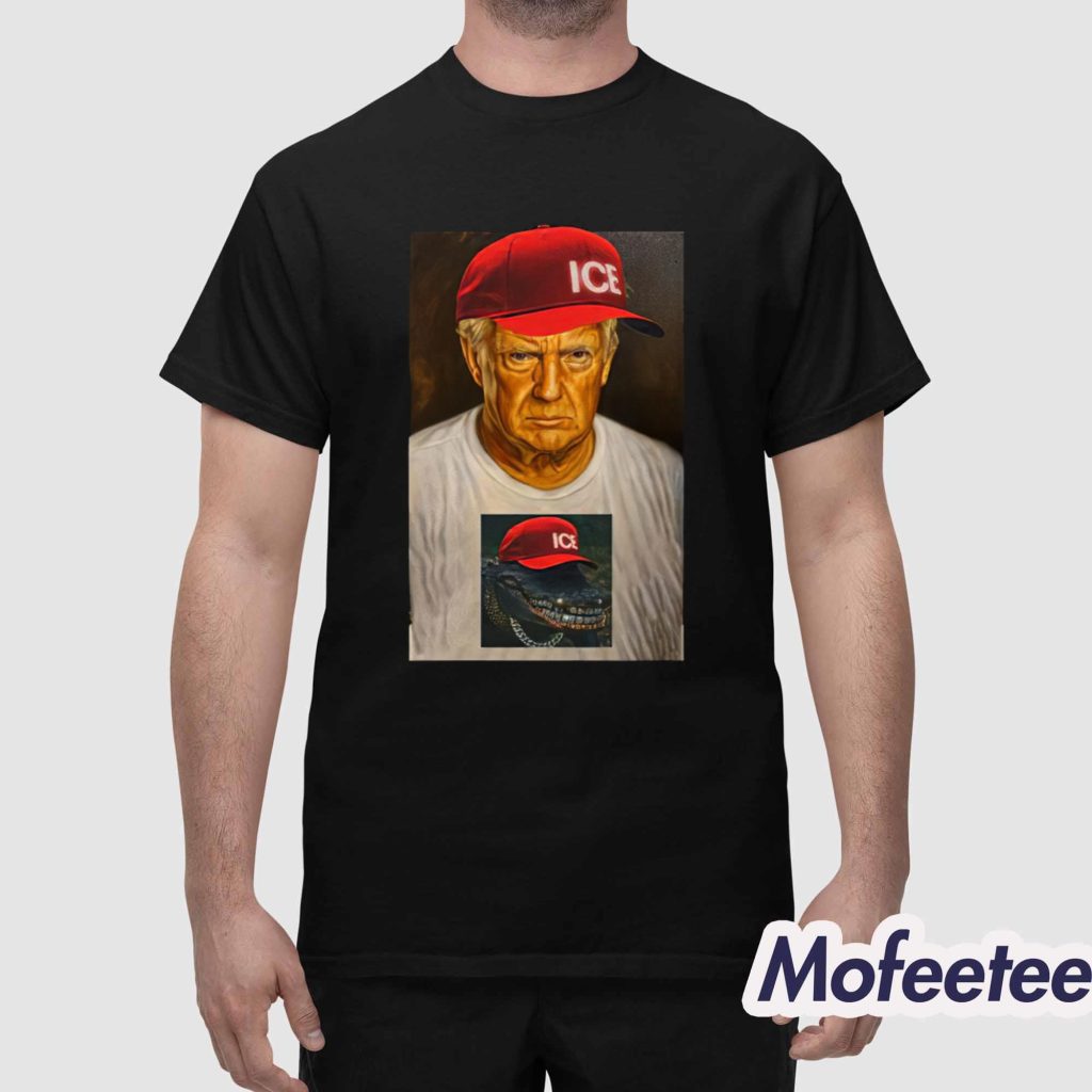 Trapcataz Gator And Trump With Ice Red Hat Shirt 1
