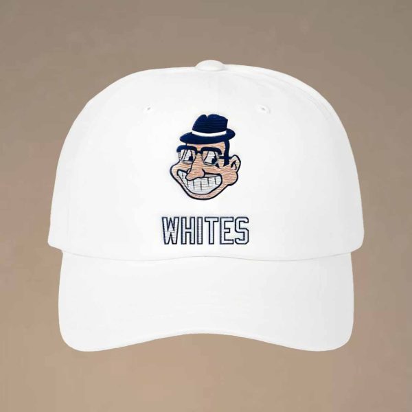 Whites Cleveland Indians Name And Logo Hat