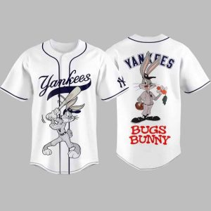Bugs Bunny Yankees Special White Baseball Jersey 1