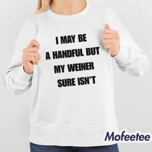 I May Be A Handful But My Weiner Sure Isn't Shirt 4