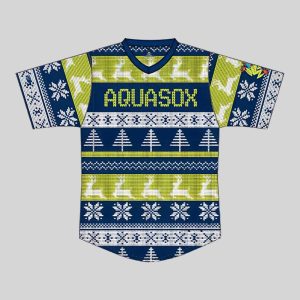 AquaSox Christmas In July Theme Jersey Night Jersey 2025 Giveaway 1