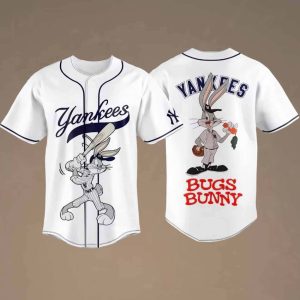 Bugs Bunny Yankees Special White Baseball Jersey 2