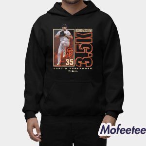 San Francisco Baseball Giants Justin Verlander 3,500 Career Strikeouts Shirt 1 San Francisco Baseball Giants Justin Verlander 3500 Career Strikeouts Shirt 2