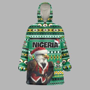 Eagle Santa Nigeria Christmas Wearable Blanket Hoodie 2
