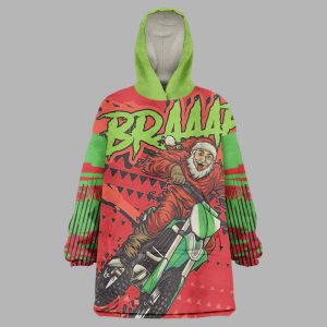 Afro Santa Braaap Wearable Blanket Hoodie 2