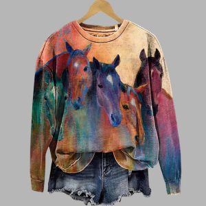 Horse Print Casual Shirt 2