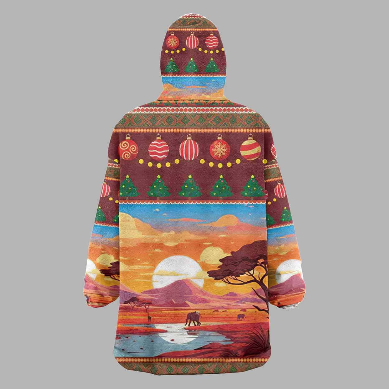 African Christmas Wearable Blanket Hoodie African Christmas Wearable Blanket Hoodie