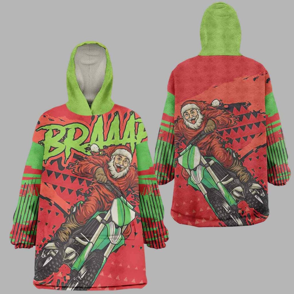 Afro Santa Braaap Wearable Blanket Hoodie 1