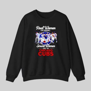 Real Women Love Baseball Smart Women Love The Chicago Cubs 2025 Shirt 3