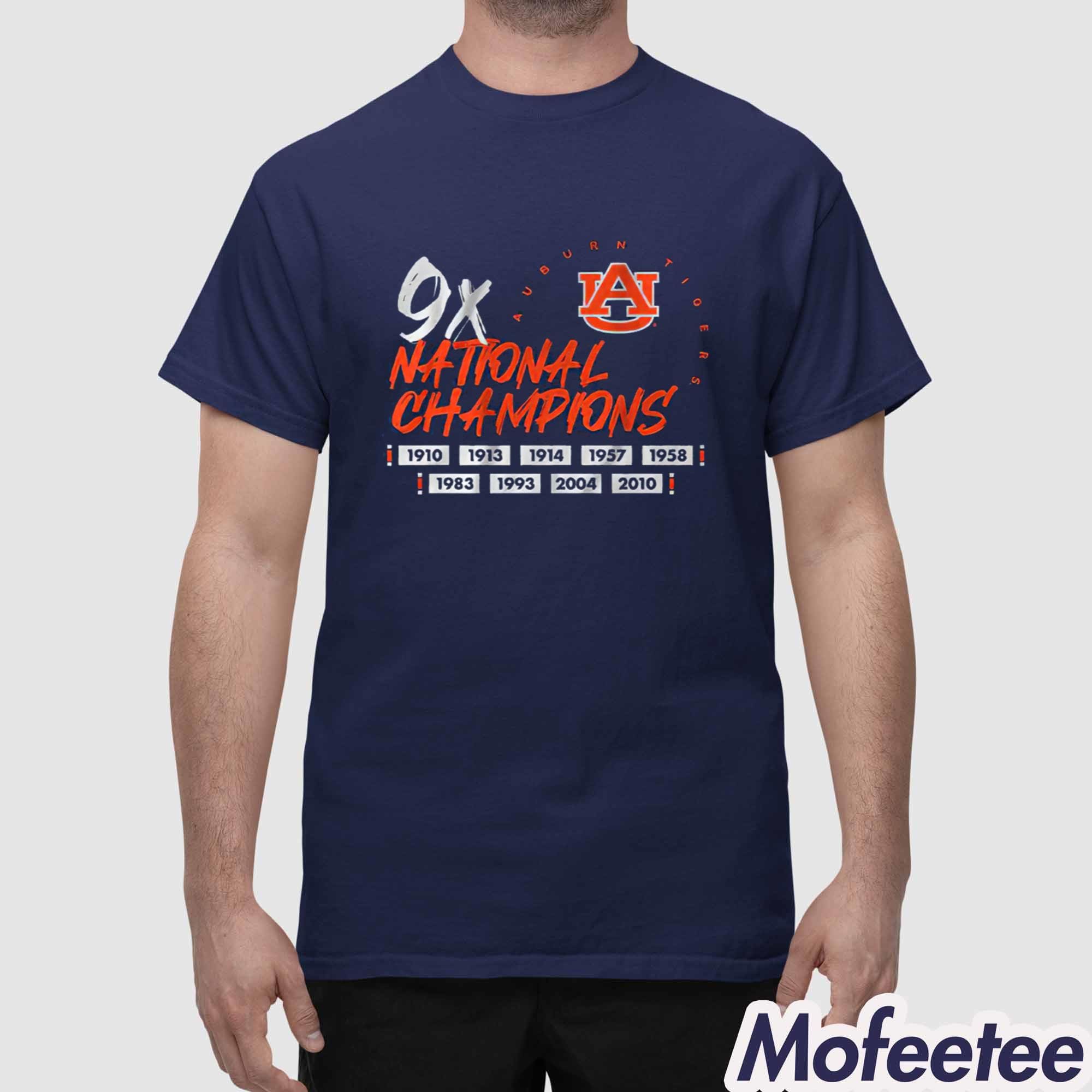 Auburn Football Nine Time National Champions Shirt Auburn Football Nine Time National Champions Shirt