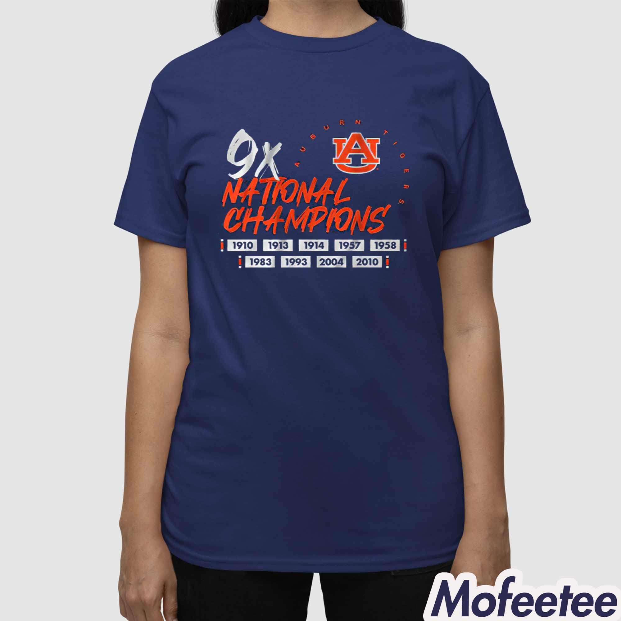 Auburn Football Nine Time National Champions Shirt Auburn Football Nine Time National Champions Shirt