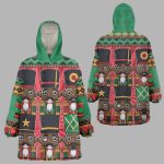 Black Nutcrackers Wearable Blanket Hoodie