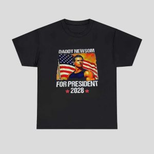Gavin Newsom for President 2028 American Flag Shirt 1