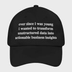 Ever Since I Was Young I Wanted To Transform Unstructured Data Into Actionable Business Insights Hat