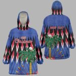 Haiti Afro Merry Christmas Personalized Wearable Blanket Hoodie