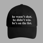 He Wasn’t Shot He Didn’t Win He’s On The List Hat