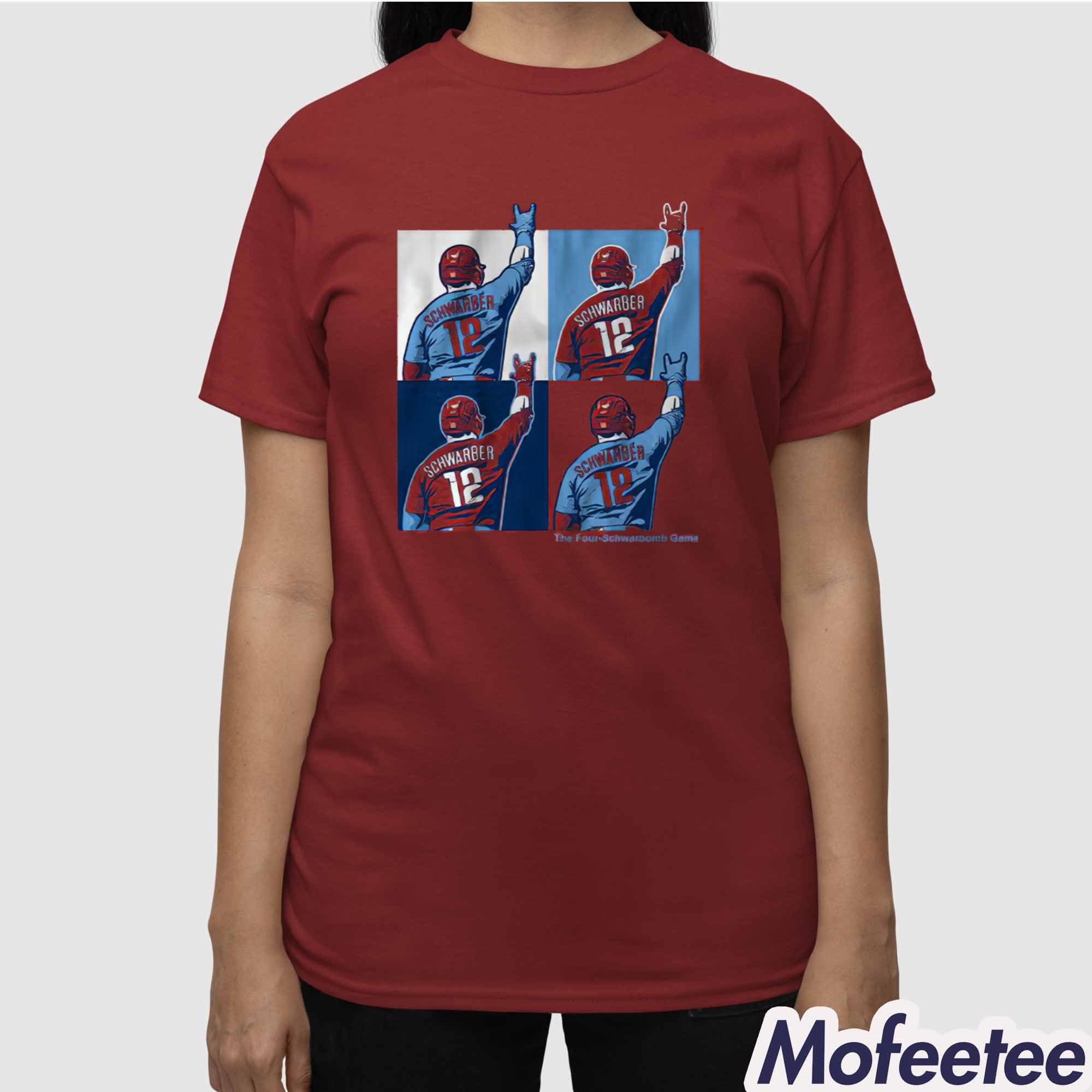 Kyle Schwarber The Four-Schwarbomb Game Shirt Kyle Schwarber The Four-Schwarbomb Game Shirt