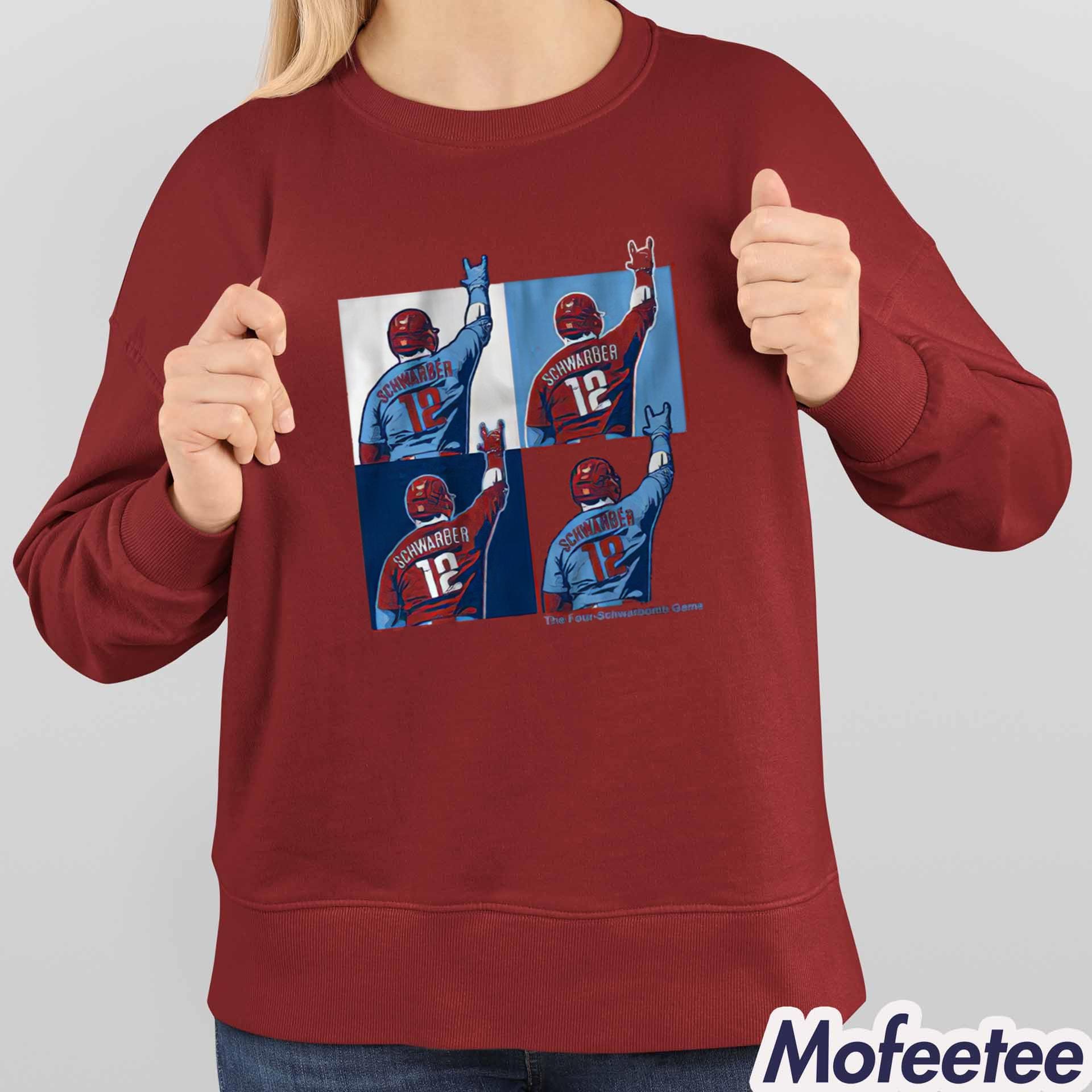 Kyle Schwarber The Four-Schwarbomb Game Shirt Kyle Schwarber The Four-Schwarbomb Game Shirt