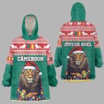 Lion African Santa Cameroon Christmas Wearable Blanket Hoodie