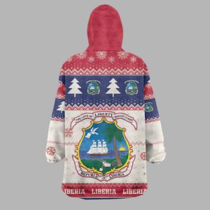 Lion Santa Liberia Christmas Wearable Blanket Hoodie 3