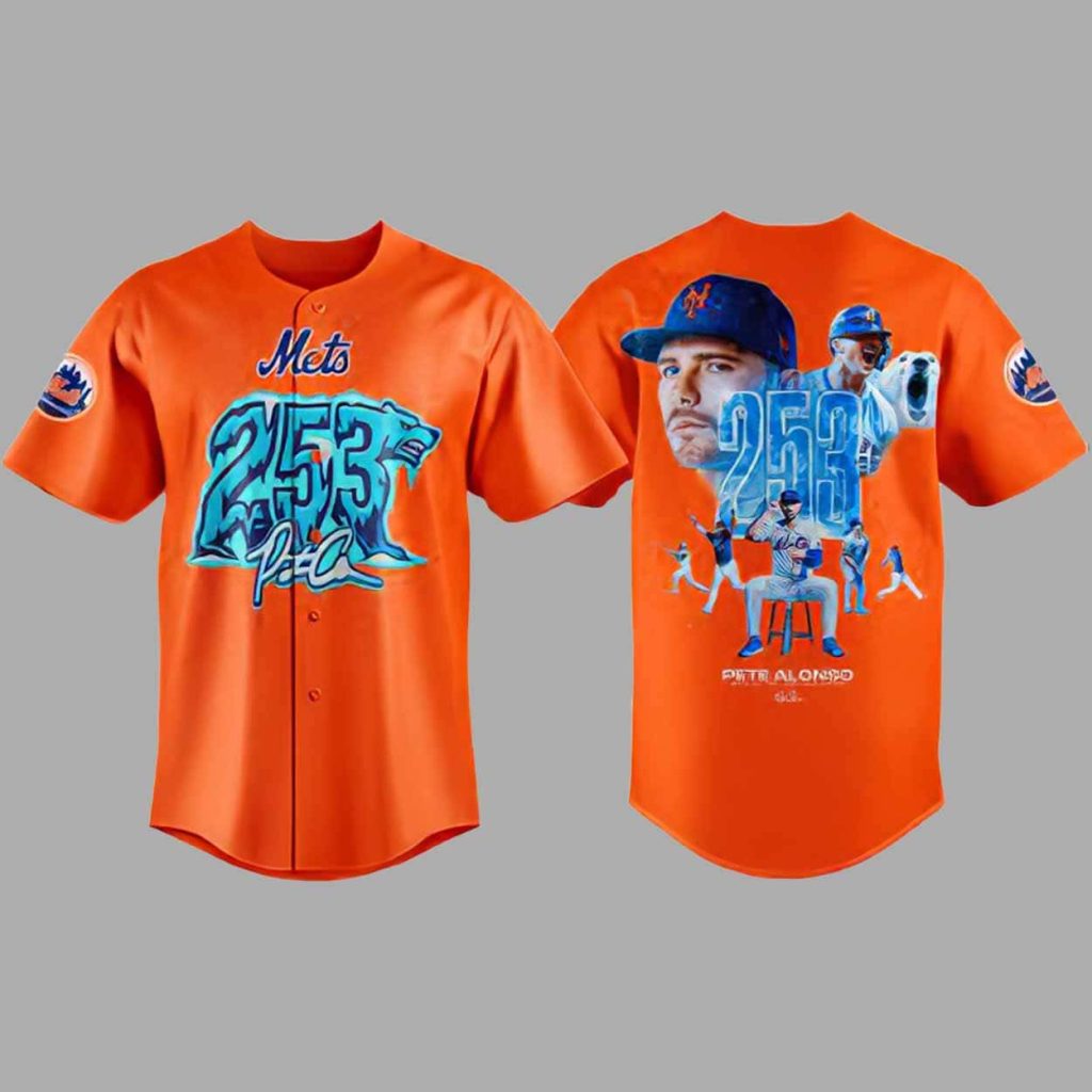 Mets Pete Alonso Hits Home Run 253 2025 Jersey 1