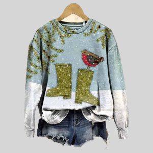 Art Christmas Casual Cotton Sweatshirt 1