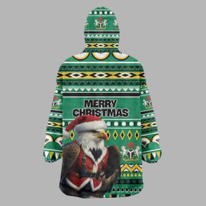 Eagle Santa Nigeria Christmas Wearable Blanket Hoodie 3