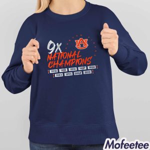 Auburn Football Nine Time National Champions Shirt 3 Auburn Football Nine Time National Champions Shirt 4