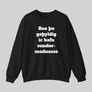 Old English Beo Thu Gepyldig Ic Hafu Sundormodnesse Shirt 3