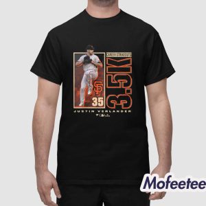 San Francisco Baseball Giants Justin Verlander 3500 Career Strikeouts Shirt 1