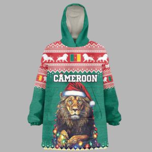 Lion African Santa Cameroon Christmas Wearable Blanket Hoodie 2