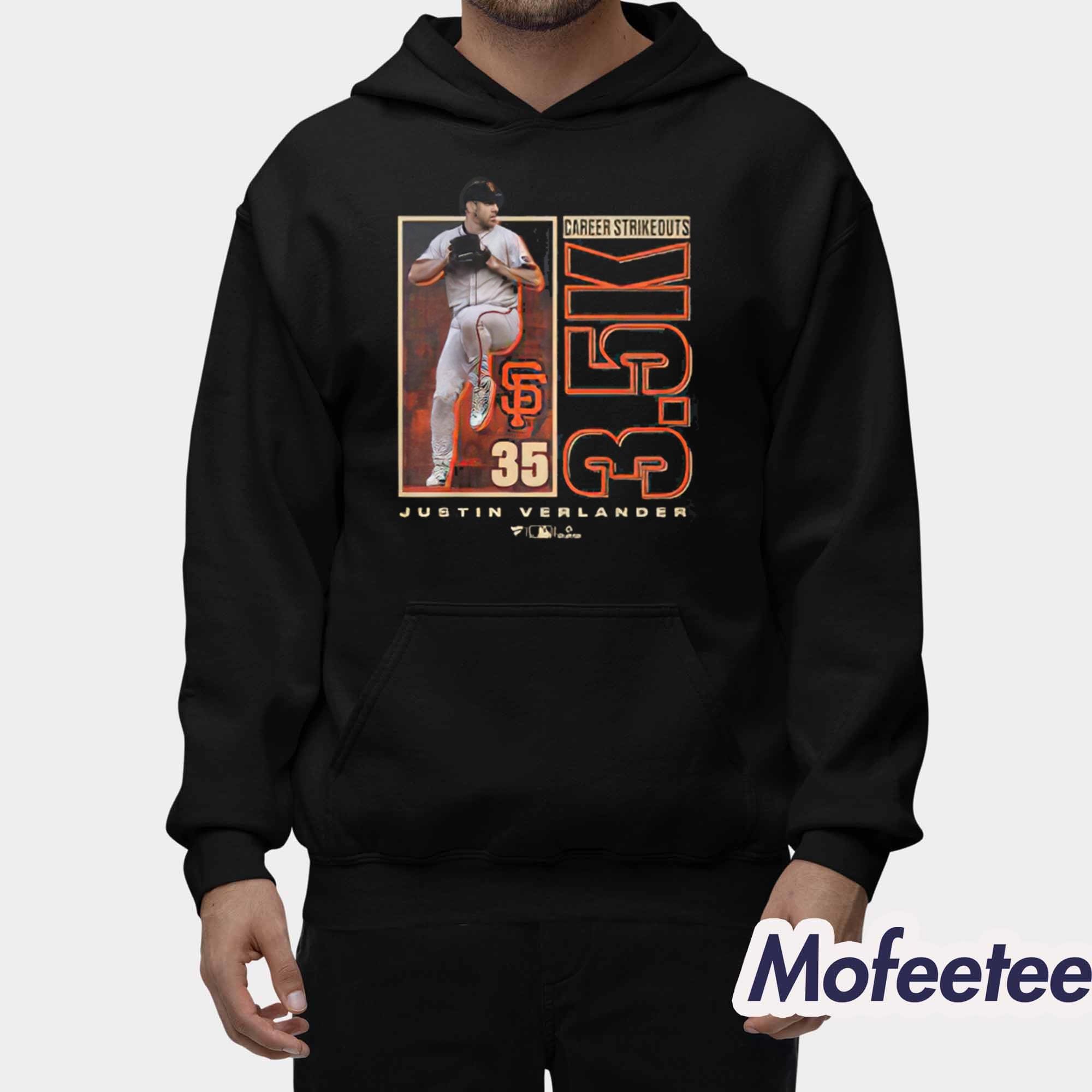 San Francisco Baseball Giants Justin Verlander 3,500 Career Strikeouts Shirt San Francisco Baseball Giants Justin Verlander 3,500 Career Strikeouts Shirt