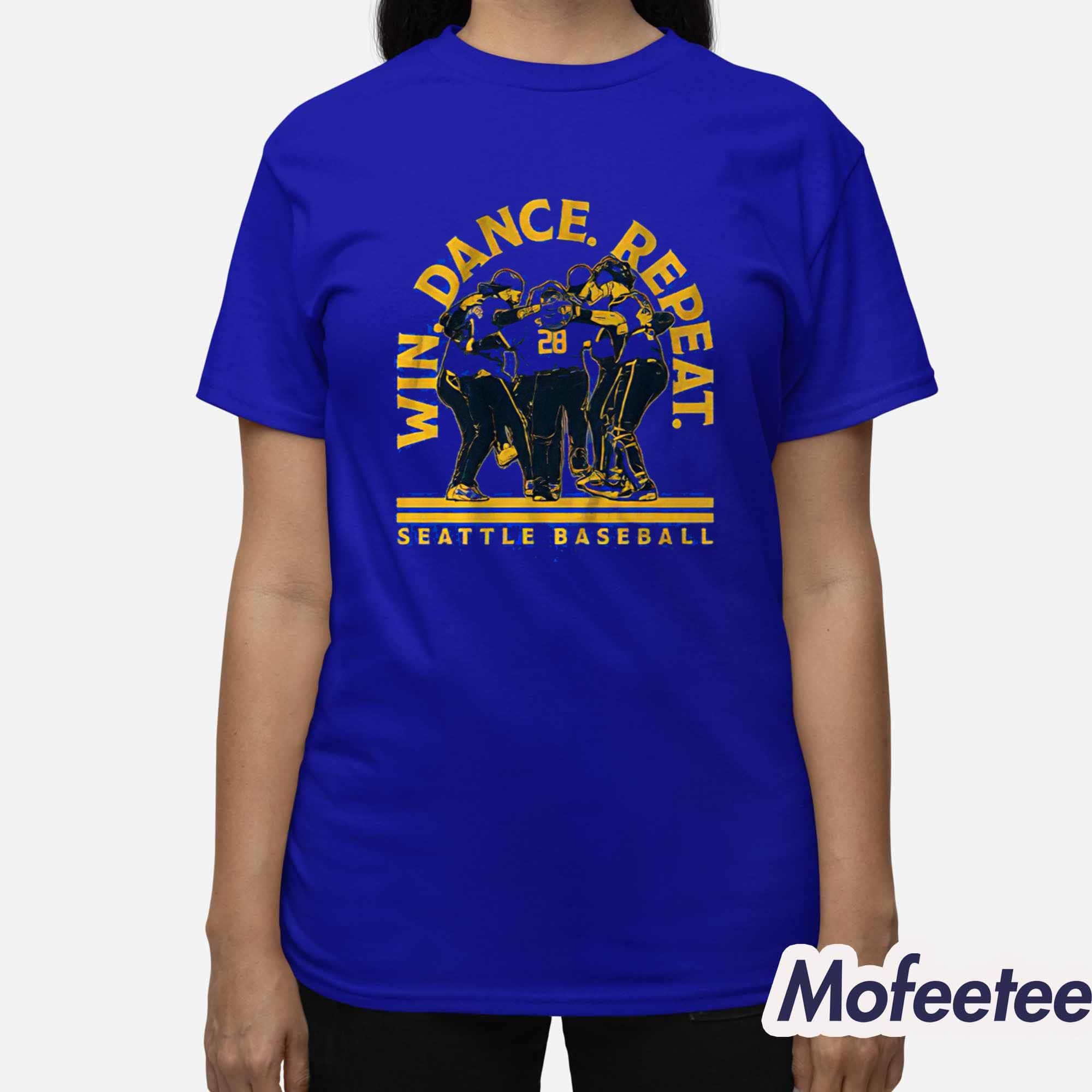 Seattle Baseball Win Dance Repeat 2025 Shirt Seattle Baseball Win Dance Repeat 2025 Shirt