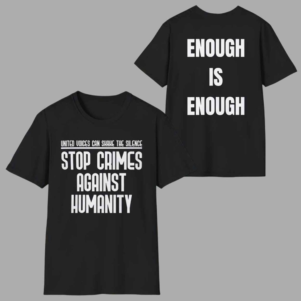 United Voices Can Shake The Silence Stop Crimes Against Humanity Shirt 1